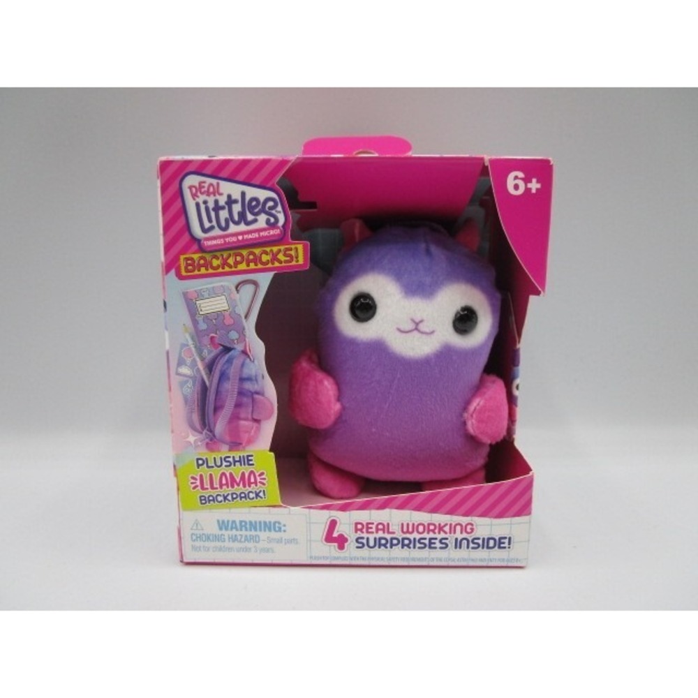 Real Littles Backpacks Plushie Llama With 4 Real Working Surprises Inside